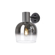 Withe Wall Light, 1 x E27, Gun Metal/Smoke Fade Wine Glass
