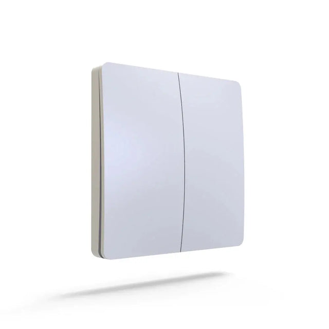 Ener-J WS1025 Pro Range 2 Gang Wireless Kinetic Switch White