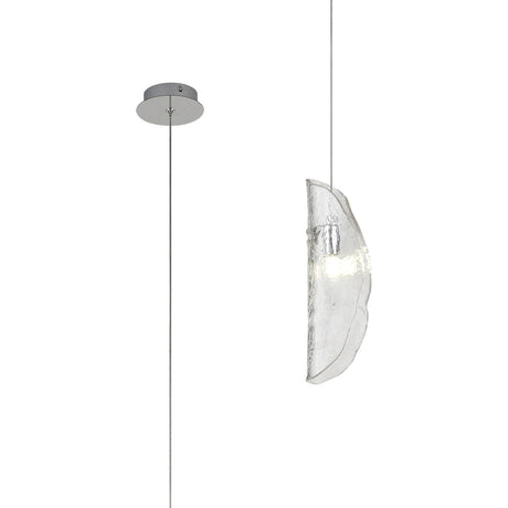 Young Pendant 2m, 1 x G9, Polished Chrome/Clear Glass