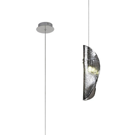 Young Pendant 2m, 1 x G9, Polished Chrome/Smoked Glass