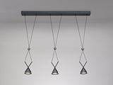 Younger Bar Linear Pendant 3 Light, 3 x 3W LED, 3000K, 350lm, Sand Black/Grey, 3yrs Warranty