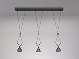 Younger Bar Linear Pendant 3 Light, 3 x 3W LED, 3000K, 350lm, Sand Black/Grey, 3yrs Warranty