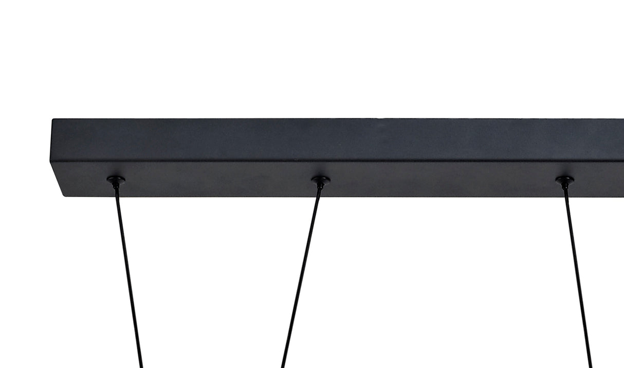 Younger Bar Linear Pendant 3 Light, 3 x 3W LED, 3000K, 350lm, Sand Black/Grey, 3yrs Warranty