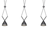 Younger Bar Linear Pendant 3 Light, 3 x 3W LED, 3000K, 350lm, Sand Black/Grey, 3yrs Warranty