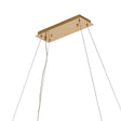 Rectangular Pendant Chandelier, 16 Light E14, Gold/Crystal 120x37cm - HH5840GO