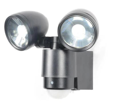 Sirocco 2lt LED Spotlight with PIR Blk ZN-23454-BLK